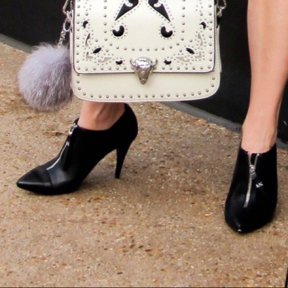 Michael Kors Shoes | Black Zip Heels